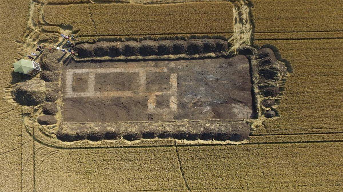 During excavations of a religious site in the United Kingdom, archaeologists found an even more ancient stone construction.