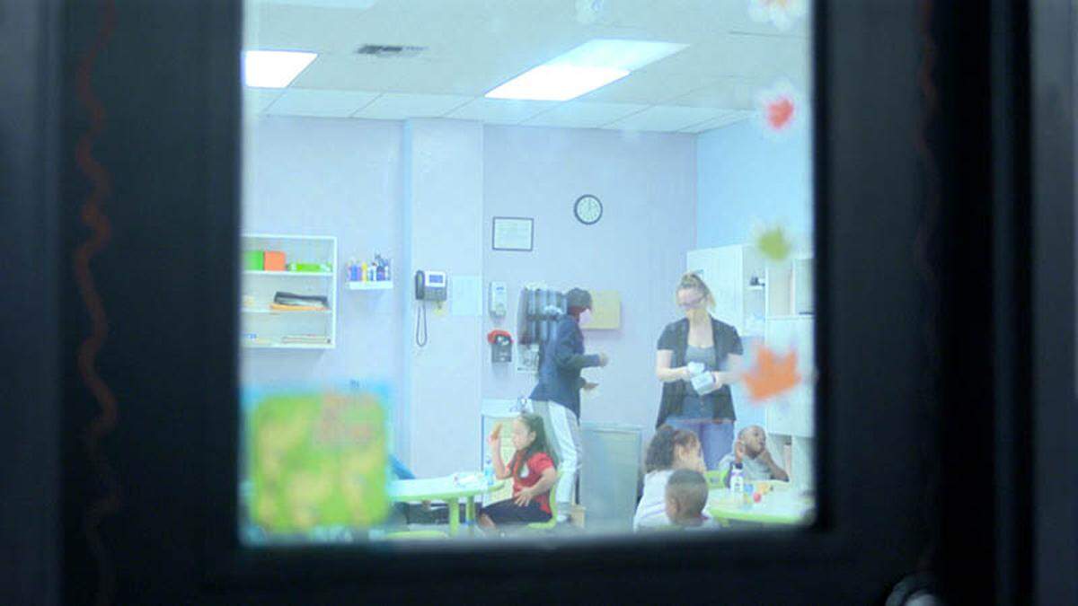 A classroom at Early Beginnings in Miami, a charter school for special needs children near Jackson Memorial Hospital. The school has not had any positive cases among students or staff members, except for one case over the summer.