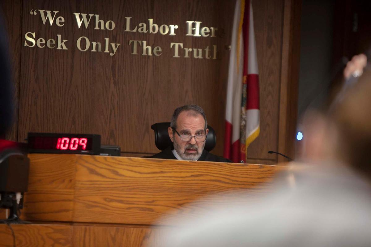 Miami-Dade Circuit Judge Milton Hirsch at hearing for Robert Lee Wood, one of the people accused of voter fraud by Gov. Ron DeSantis’ voter fraud task force, at Miami criminal court, on Friday, Oct. 7, 2022.