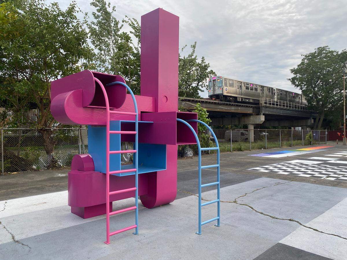 "Block Party", de Germane Barnes en la Bienal de Arquitectura de Chicago. Cortesía de Germane Barnes