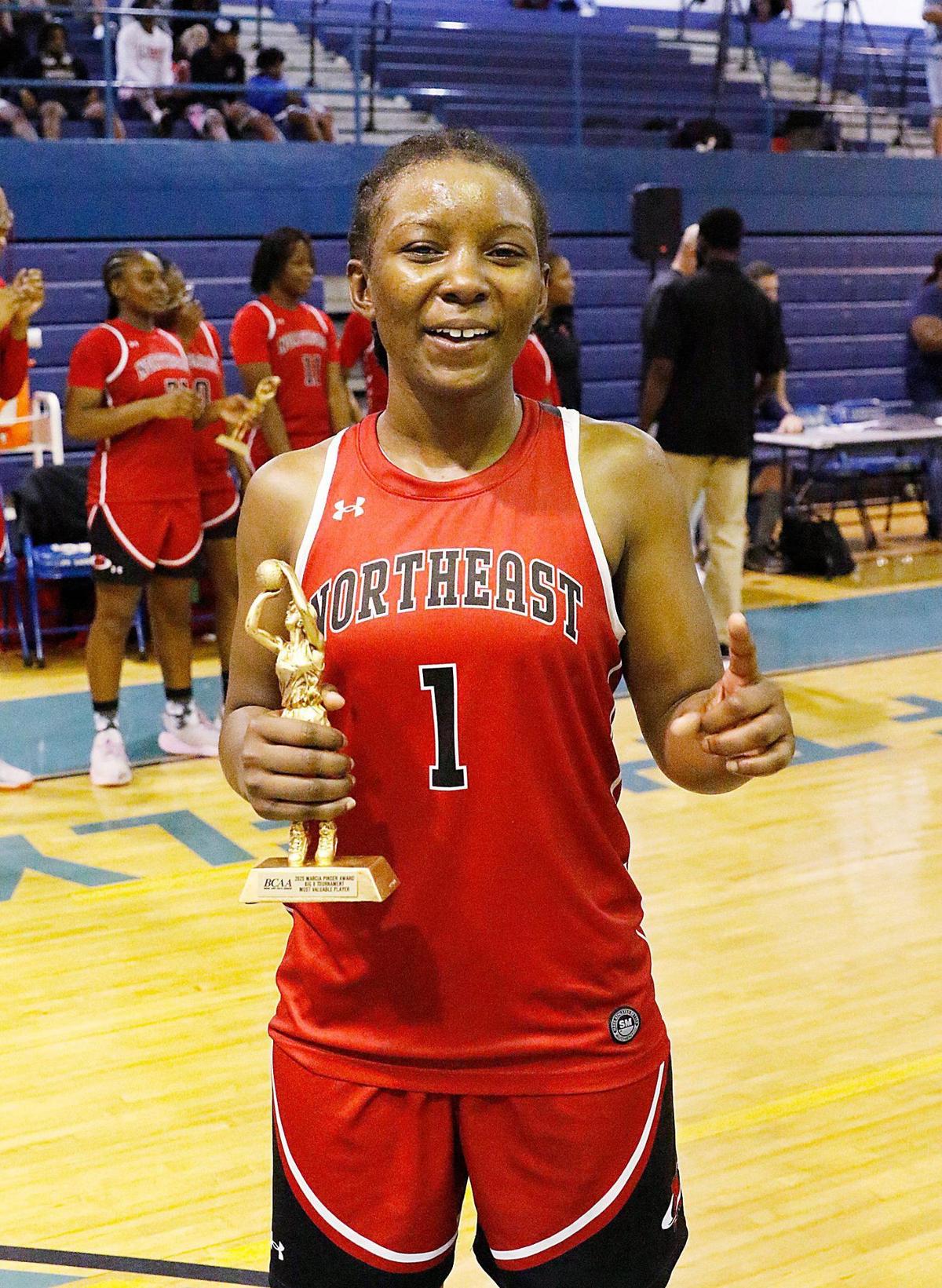 Northeast Hurricanes guard Nykeria Flowers was named the Most Valuable Player of the 2025 BCAA Big 8 Girls’ Basketball tournament on Saturday, February 01, 2025 at Fort Lauderdale HS in Fort Lauderdale.