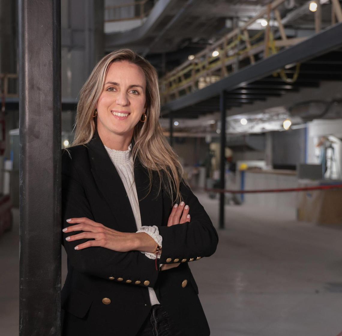 ‘Our mission is to really connect with our investors and have them connect with the impact of the projects,’ said Andrea Petersen, CEO of School of Whales. Petersen is photographed inside Julia and Henry’s in downtown Miami on Thursday, Dec. 16, 2021.