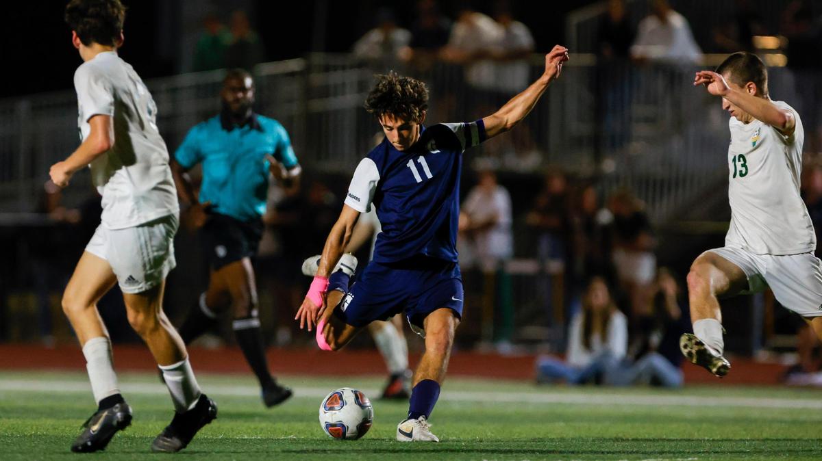 Gulliver Raiders Mateo Acosta-Rubio (11) shoots the ball during the second half of the Region 4-4A semifinal game against the Yulee Hornets at Belen Jesuit Preparatory School in Tamiami, Florida on Saturday, February 18, 2023.