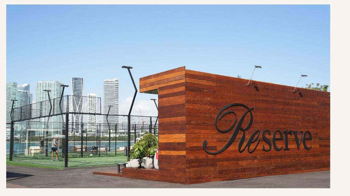 Like padel ball? A 50,000-square-foot pop-up called Reserve Padel opened at the Miami Seaplane Base.
