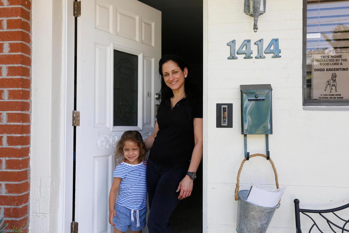 Yvonne Calvo and her daughter Kayley Calvo, 4, at their home on the Final day of Ultra Music Festival, Virginia Key, Miami on Sunday 31st., 2019.