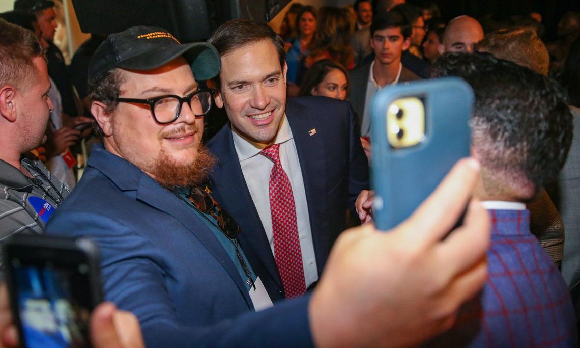 Sen. Marco Rubio meets with supporters at the “Keep Florida Free Tour” at Milander Center for the Arts & Entertainment on Tuesday, Aug. 23, 2022.