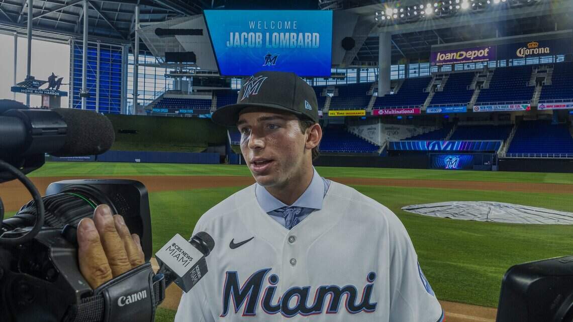 First-round pick Jacob Lombard brings Miami roots, MLB pedigree to Marlins