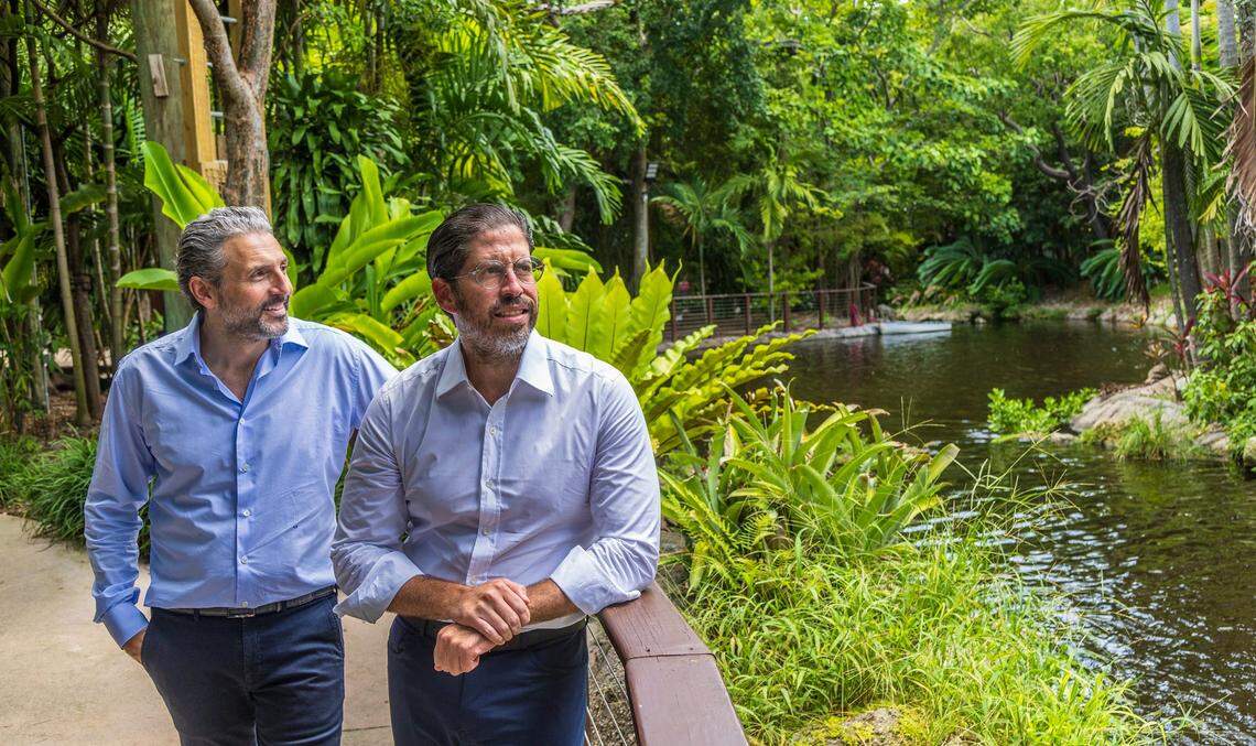 Arnaud Sitbon (left), president and CEO of ESJ Capital Partners, and David Martin (right), CEO of the Miami-based development firm Terra, on Wednesday, July 31, 2024.