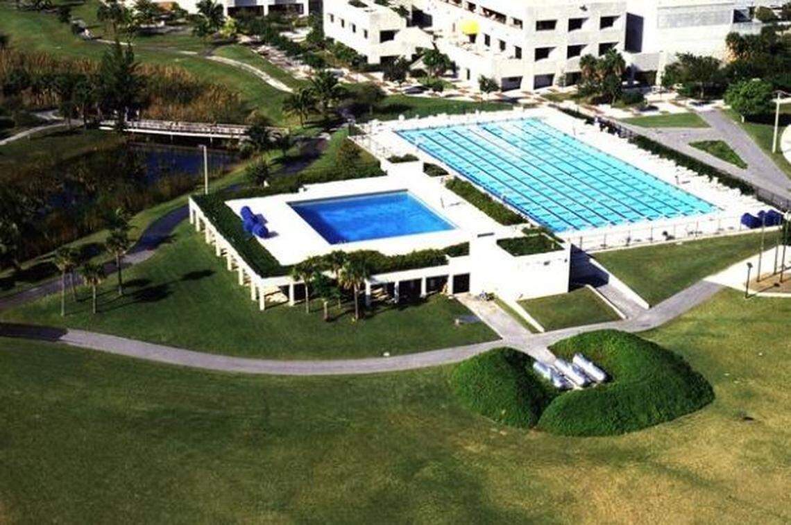 Aerial view of the Aquatic Center at the Biscayne Bay Campus. There are also plans to build a pool at the Modesto Maidique Campus.