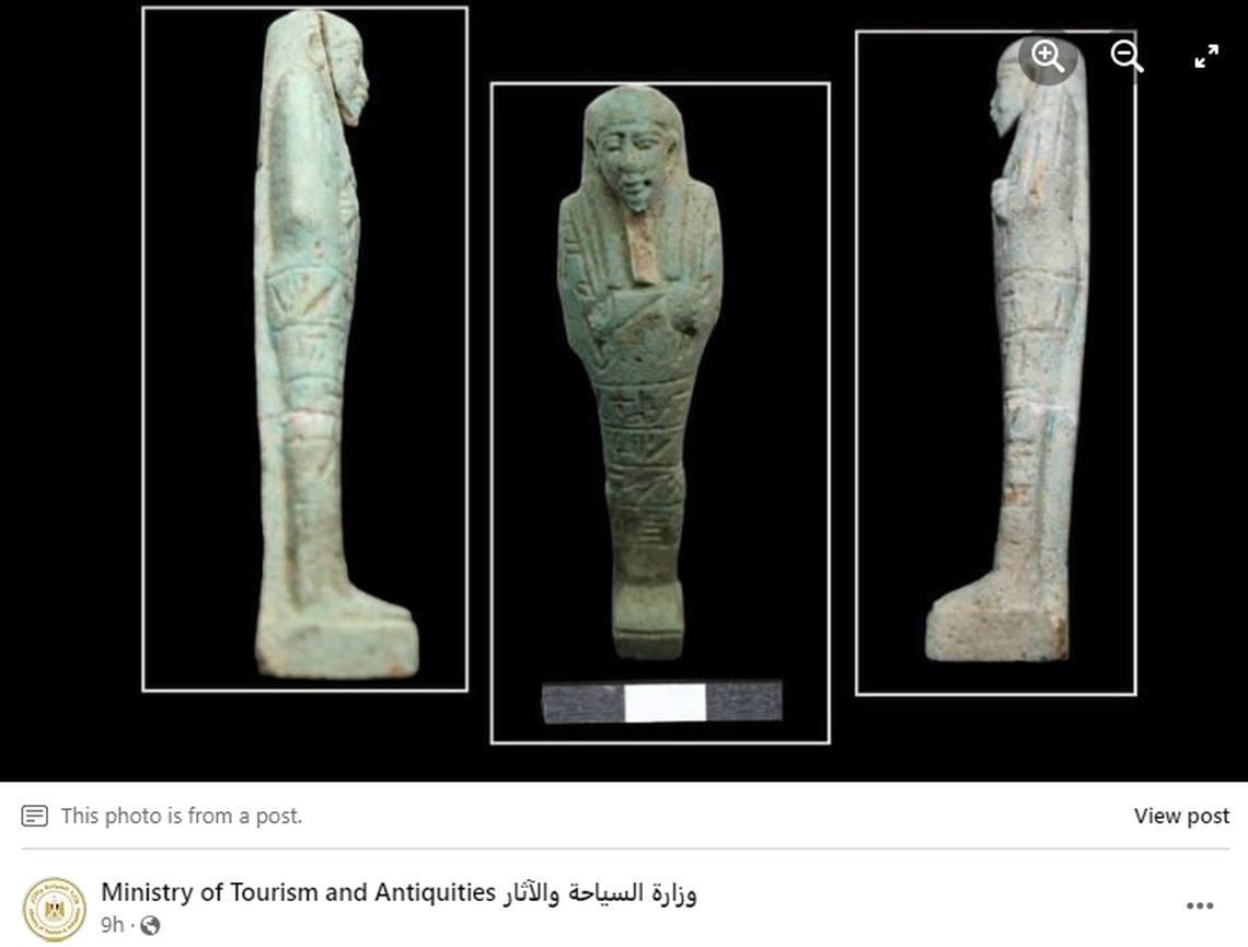 Statues of Ushabti were found with the burials, intended to act as a servant in the afterlife.