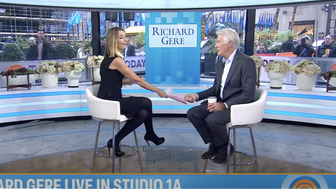 Richard Gere flashed his middle finger at Savannah Guthrie.
