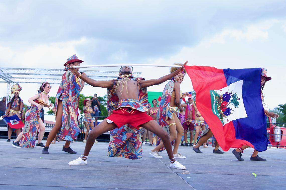 Miami Carnival will celebrate 40 years across Columbus Day weekend in Miami-Dade and Broward counties. Mas bands are expected to compete following Sunday’s mas parade.