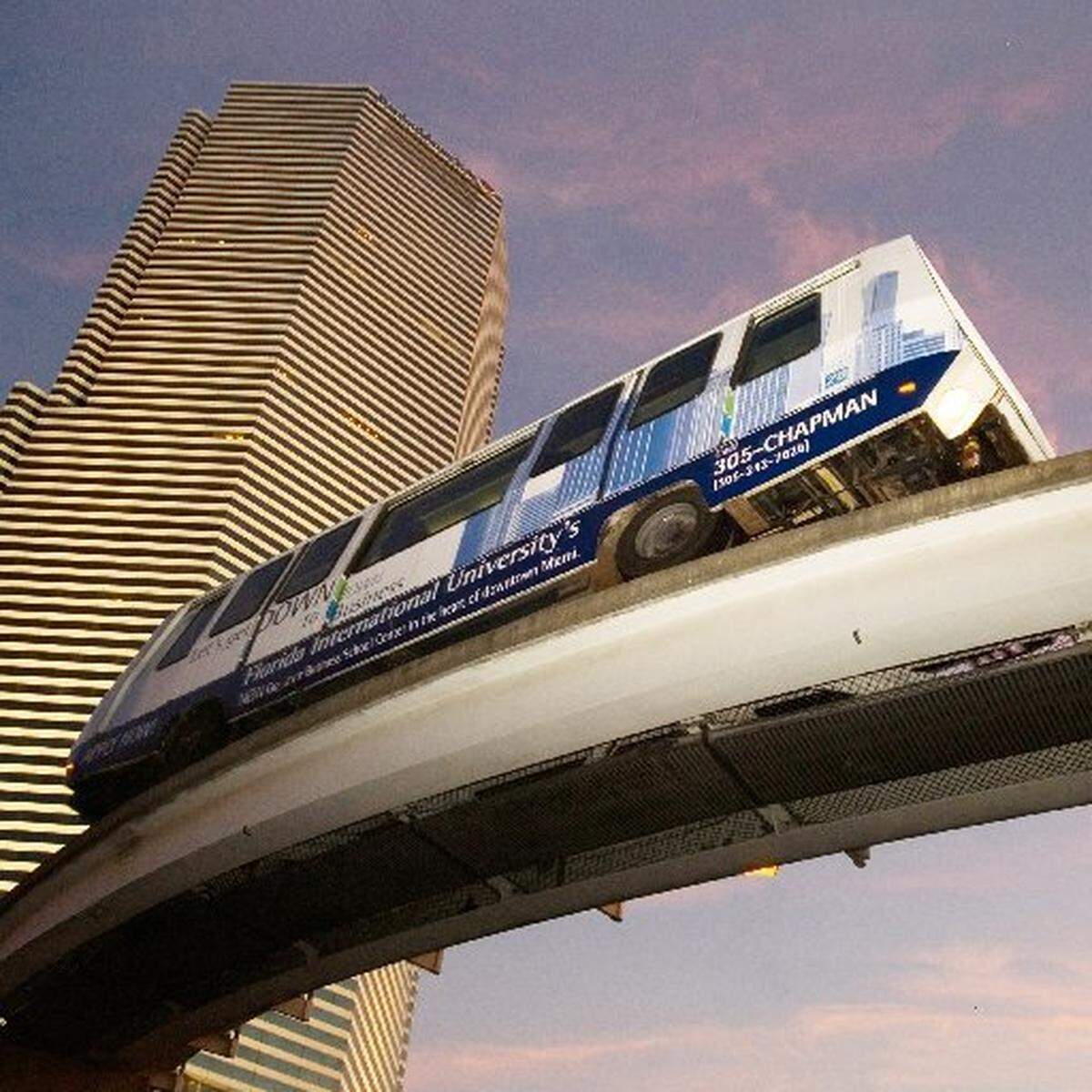 Metromover in downtown Miami.