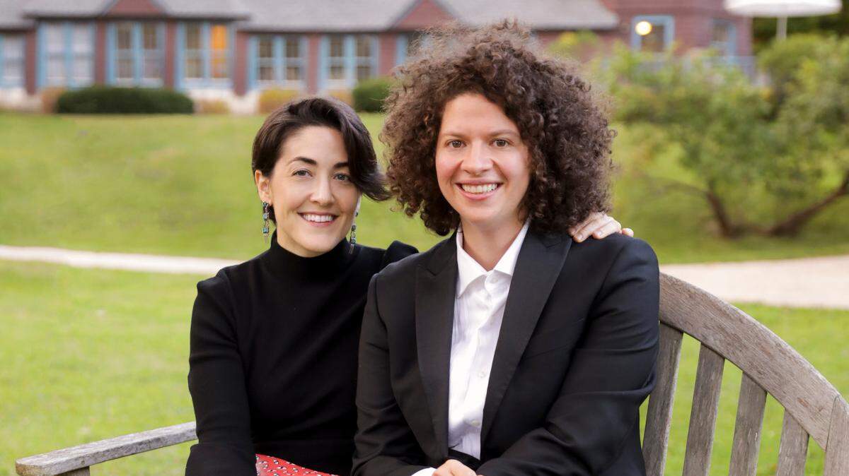 Julia Turshen, right, and her wife Grace Bonney.