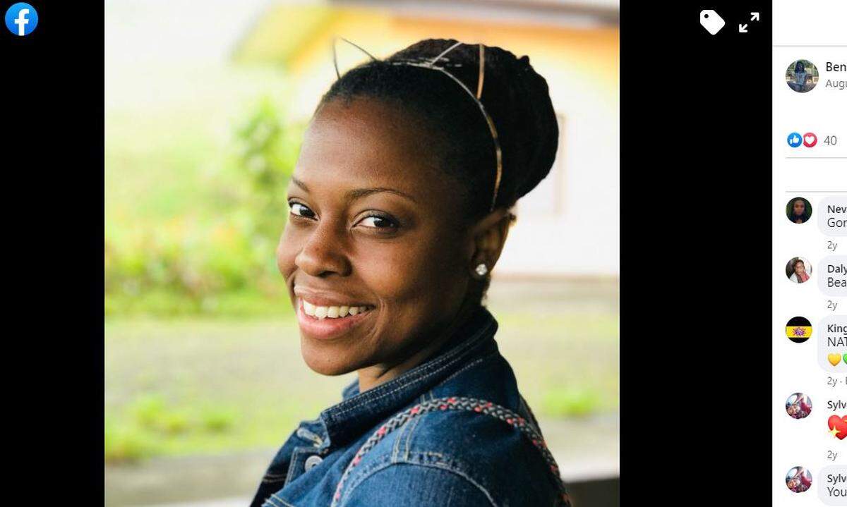 A 2018 Facebook profile photo of Benouchka Sylverne