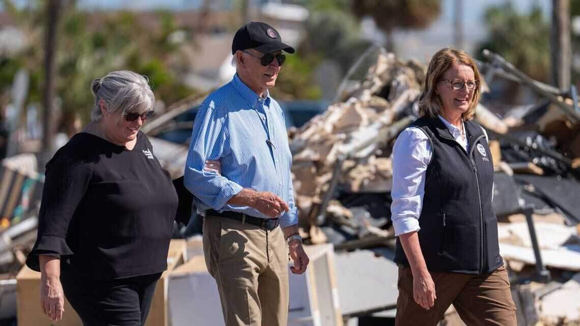 Biden visita Florida y anuncia $612 millones para reparar daños causados por huracanes