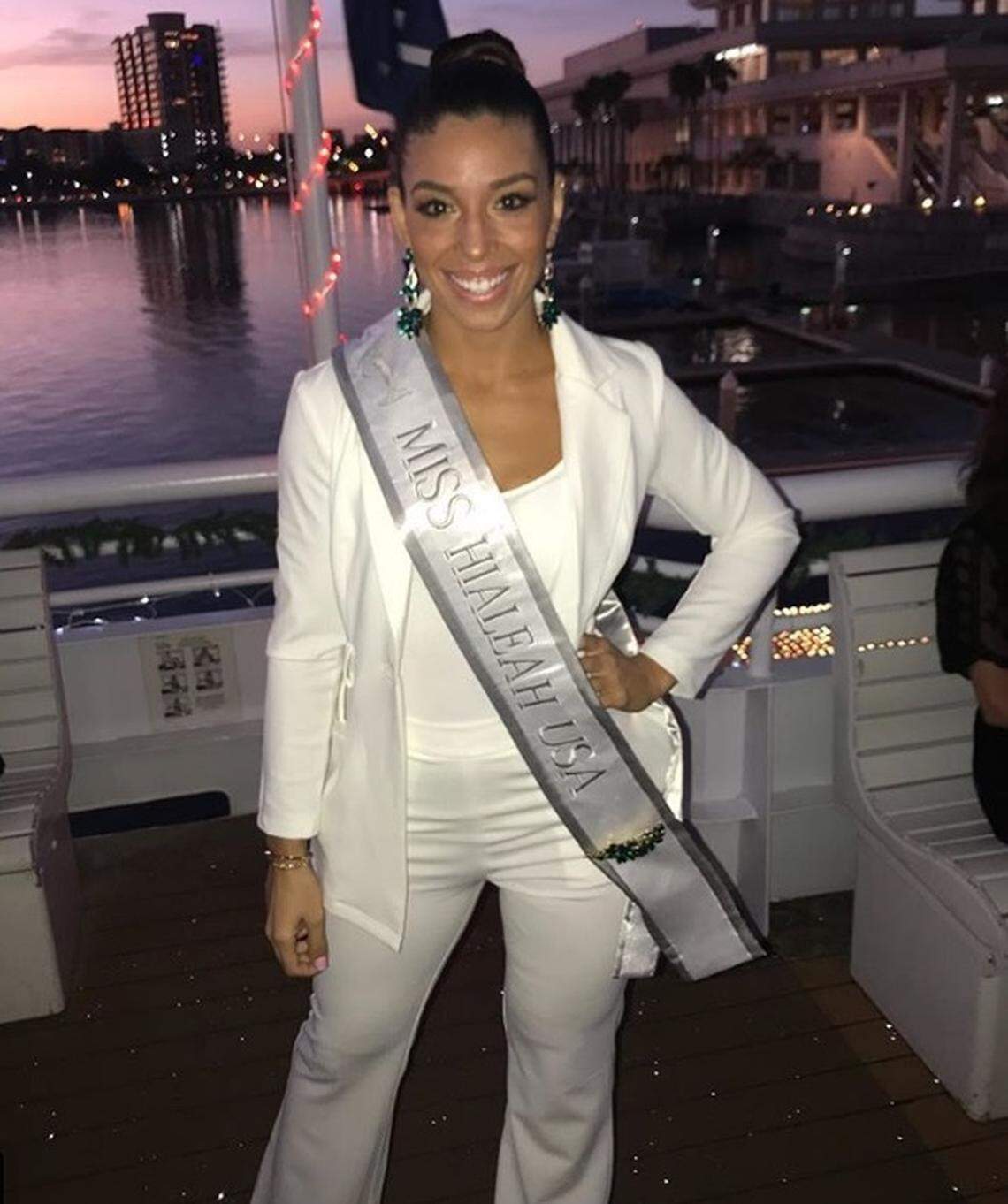 Vanessa Barcelo, 28, a former Miss Hialeah beauty pageant winner, is suing the city over her arrest at her home in December 2016.