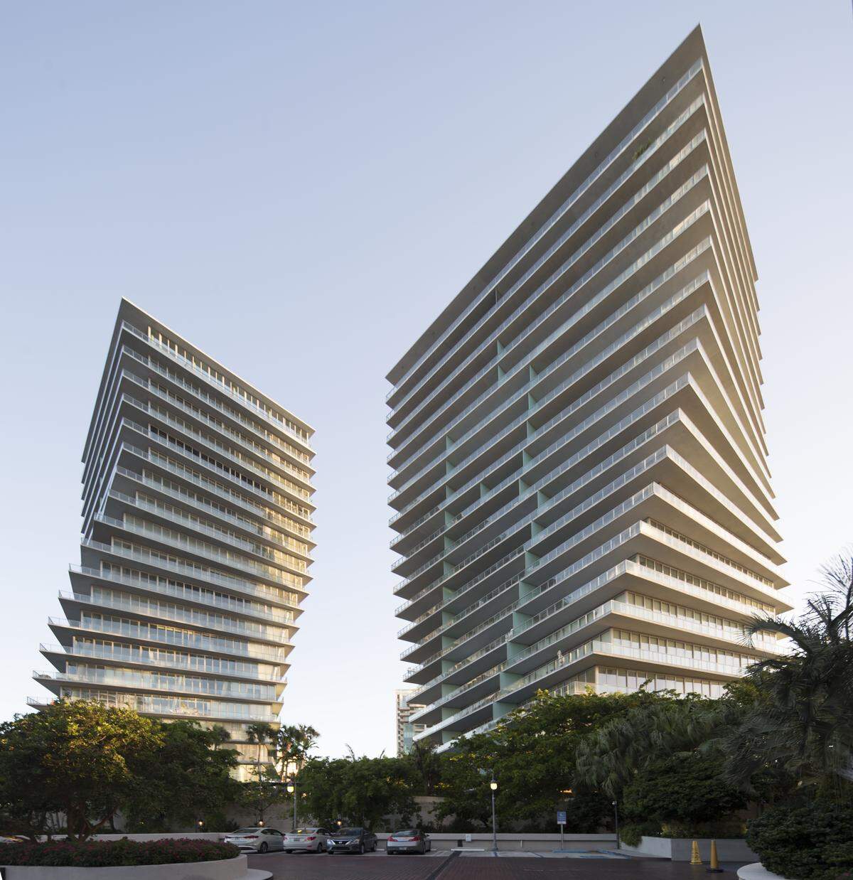 The twisting towers of Terra Group’s Grove at Grand Bay condos, designed by Danish architect Bjarke Ingels, replaced the Grand Bay Hotel in Coconut Grove.