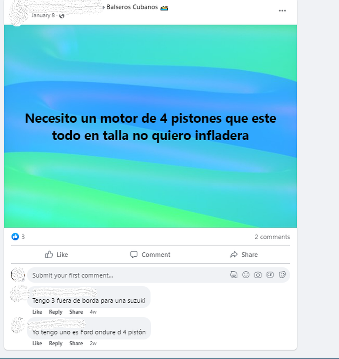 One user says that he is looking for a 4 piston engine, and that he does not want to be fooled by anyone.