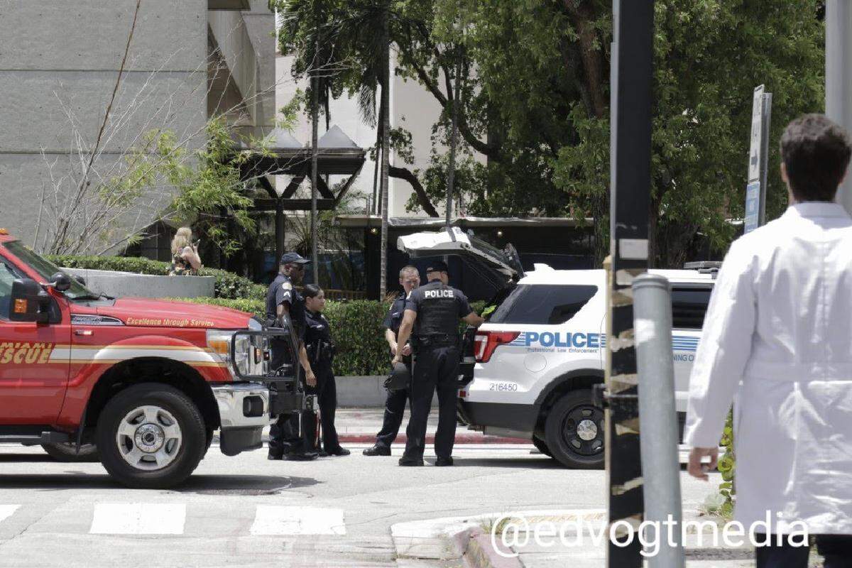 Miami Fire Rescue and Miami Police Department assisted Miami-Dade in Friday afternoon's investigation at Jackson Memorial Hospital