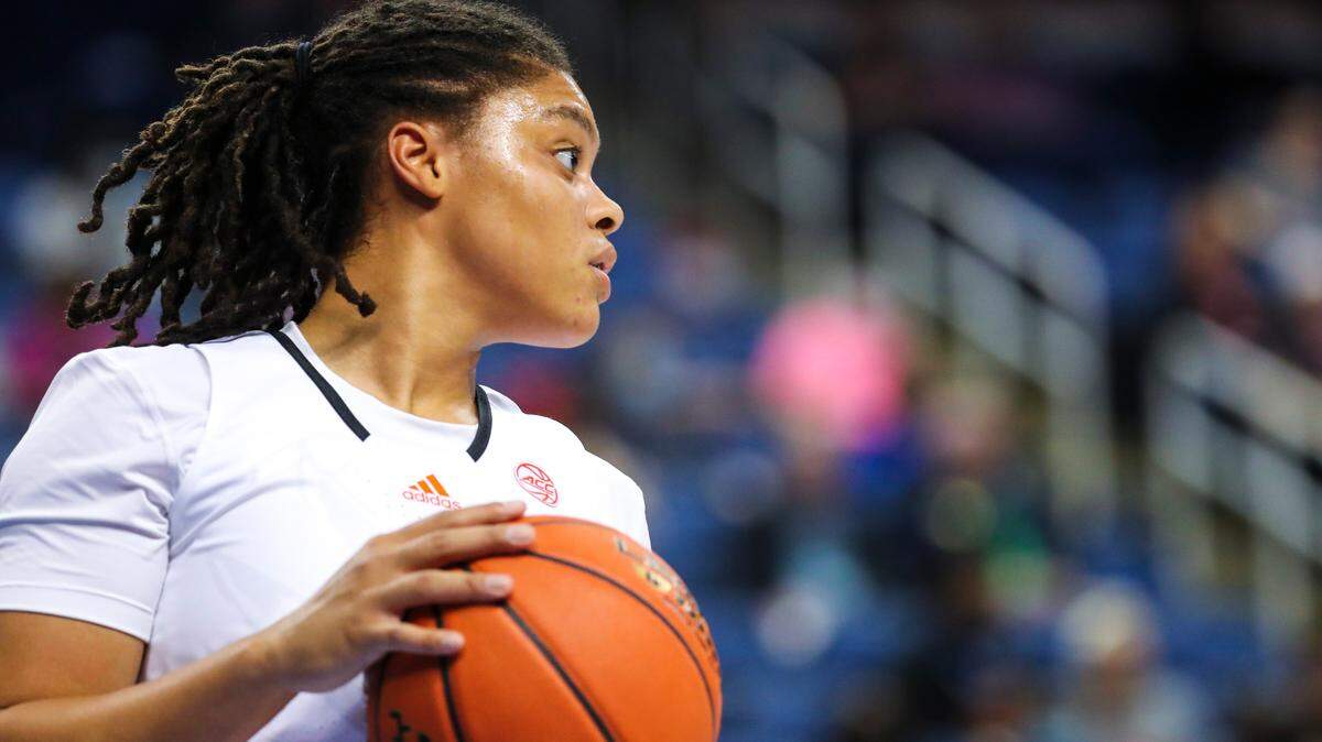 Miami’s Destiny Harden led Miami to a 61-55 win over Duke during the 2022 ACC Women’s Basketball Tournament in Greensboro, N.C. Thursday March 3rd, 2022 (Photo by Jaylynn Nash/ACC)