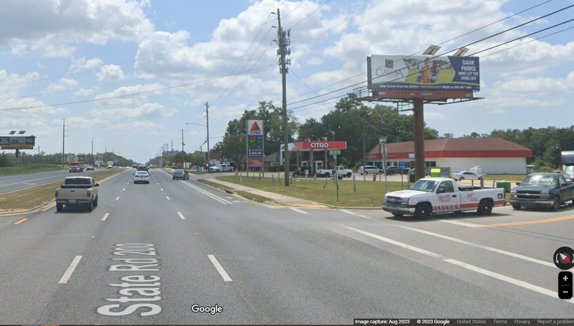The suspected race happened on State Road 200 southwest of Ocala, the Florida Highway Patrol says.