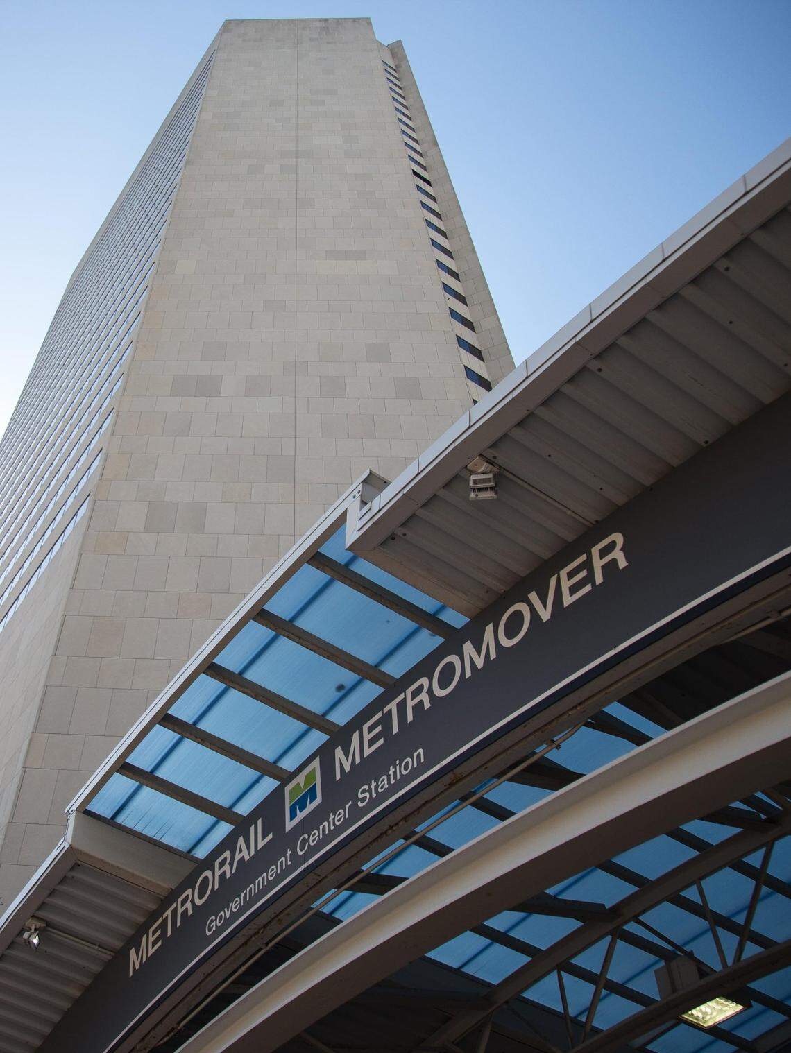 Metromover Government Center station.
