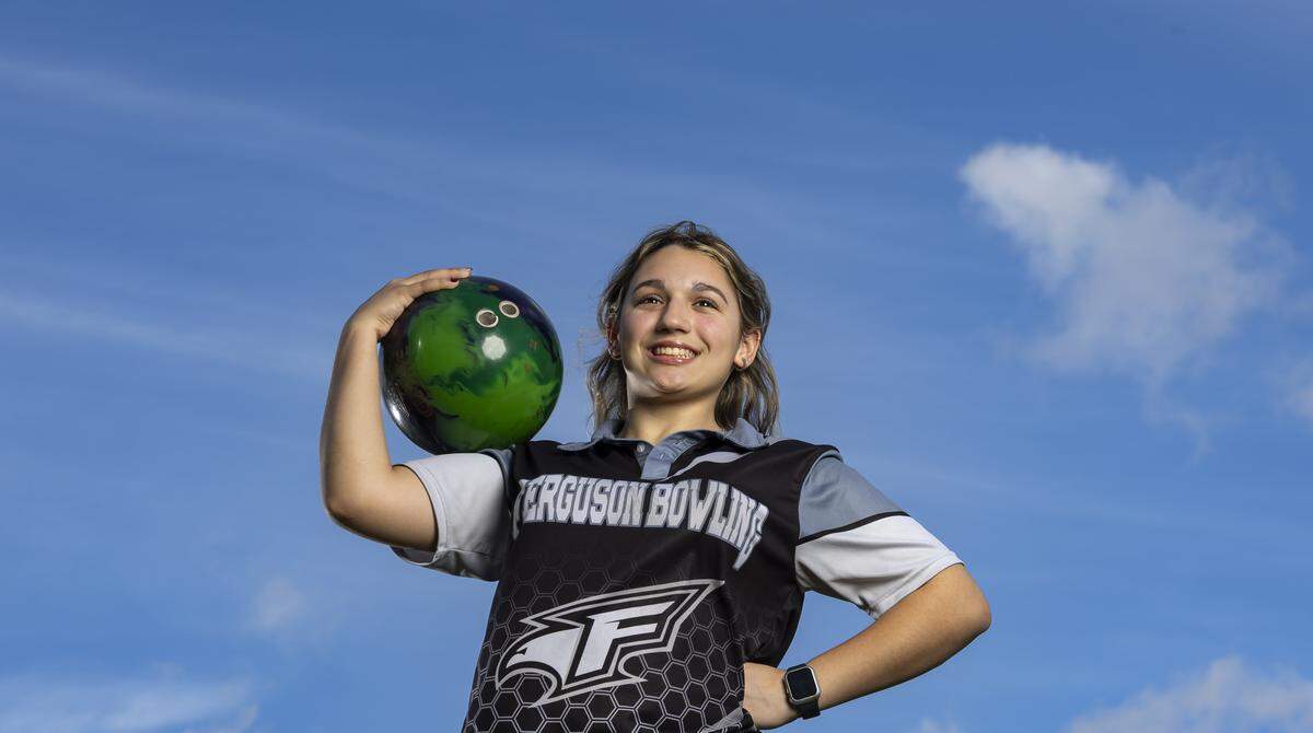 Angelie Brito, John A. Ferguson Senior High School, Bowling. All-Dade players photographed at A.D. Barnes Park on Wednesday, Dec. 17, 2025, in Miami, Fla.