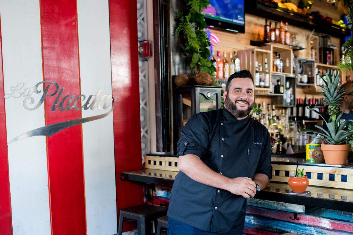 Chef José Mendín at his Miami MiMo District restaurant, La Placita.