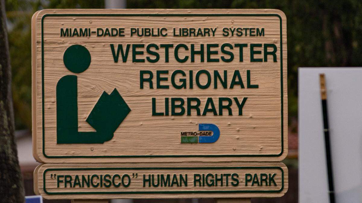 Westchester Regional Library in Miami, Florida, on Wednesday, Nov. 9, 2022.