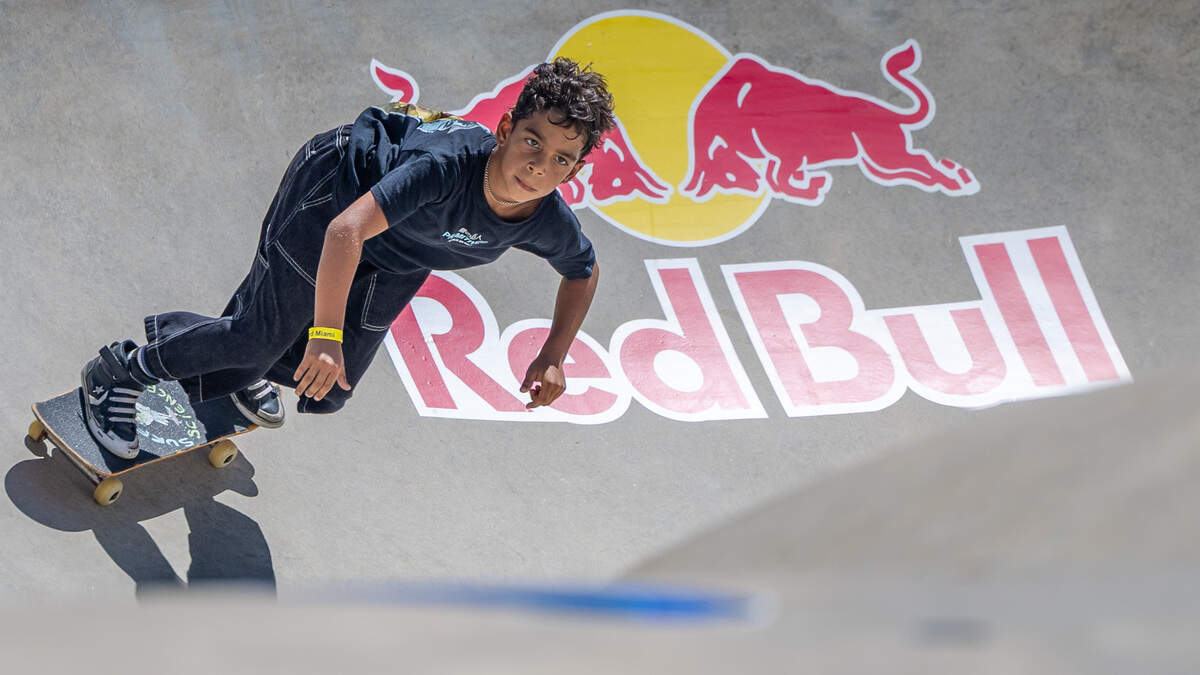 Bastian Bello, 8, competes in qualifying runs for the Concrete Heats event at SkateBird Miami in Miami, Fla., on Sunday, June 21, 2026.
