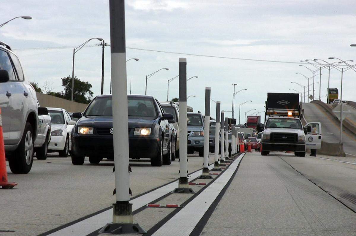 Express lane poles on northbound I-95 near State Road 112.