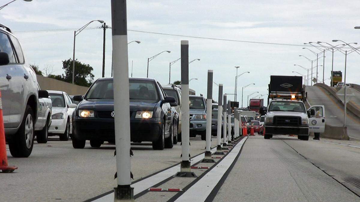 Express lane poles on northbound I-95 near State Road 112.