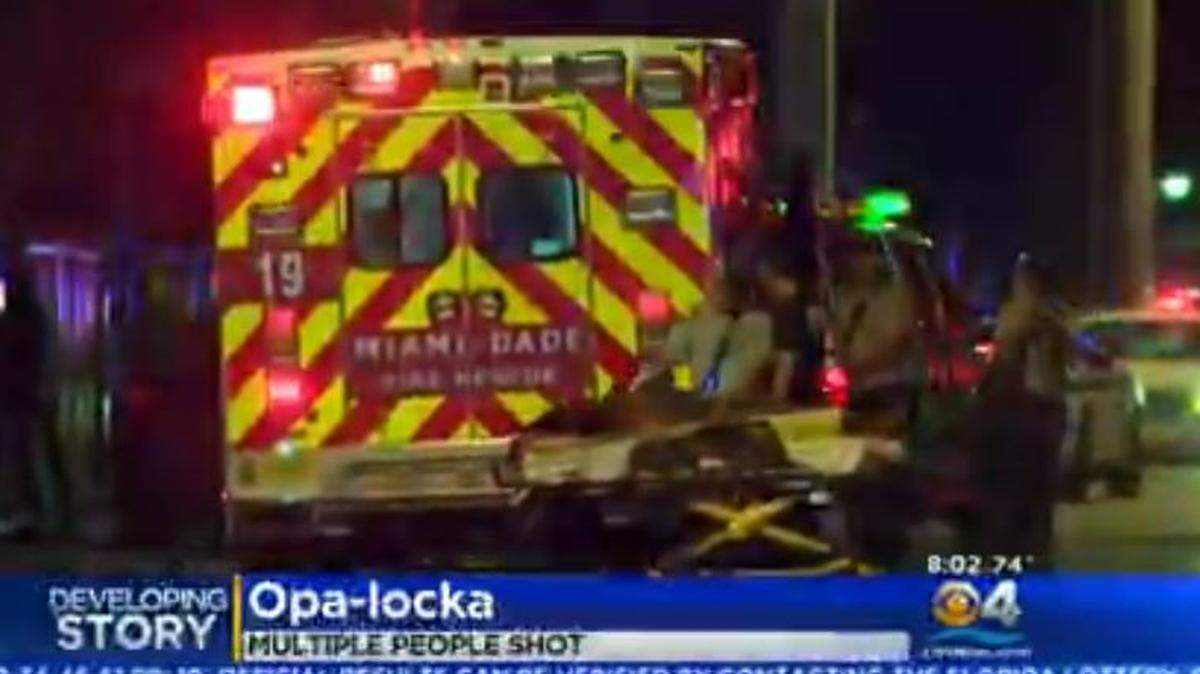 Three people were sent to the hospital after a gunman shot up an Opa-locka apartment complex with an AK-47, according to reports.