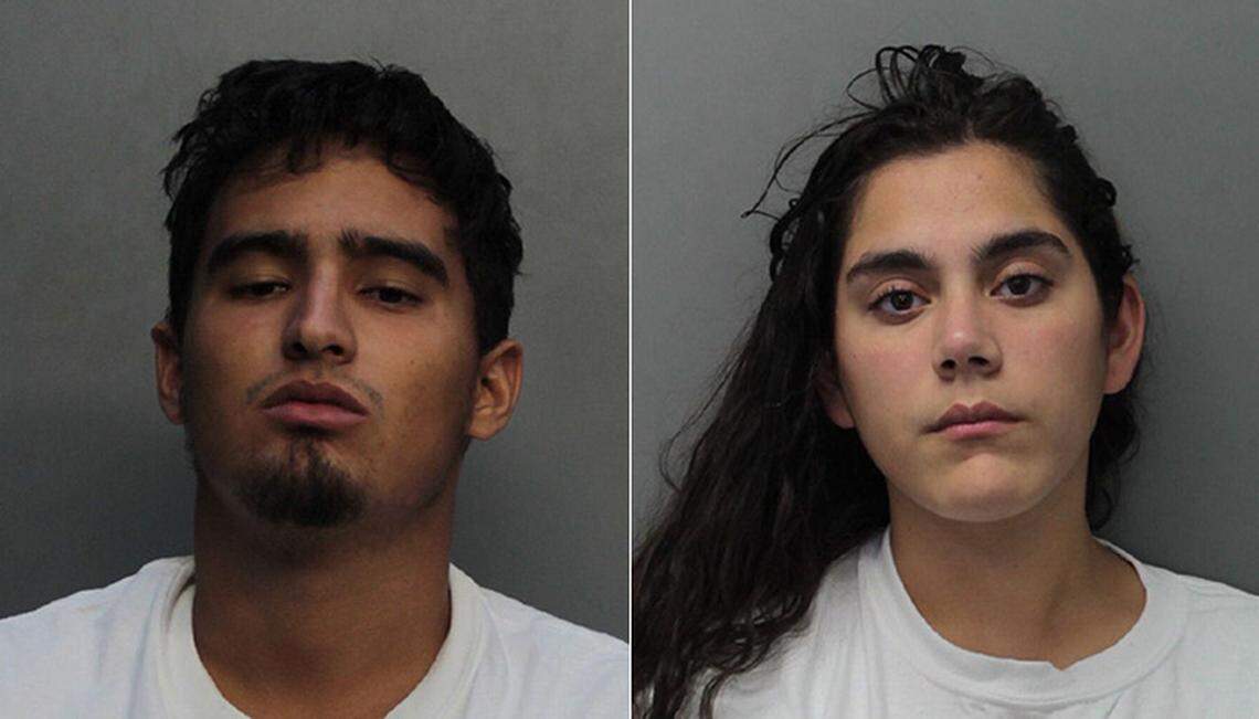 Demar Turruellas, left, and Eveline Gainza are accused of murdering Eveline’s father in West Kendall. Prosecutors have now charged 17-year-old Eveline as an adult.