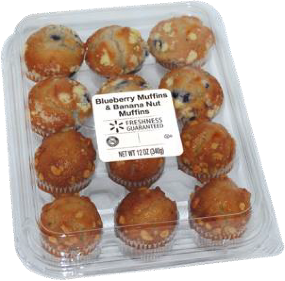 Freshness Guaranteed Blueberry and Banana Nut Muffins