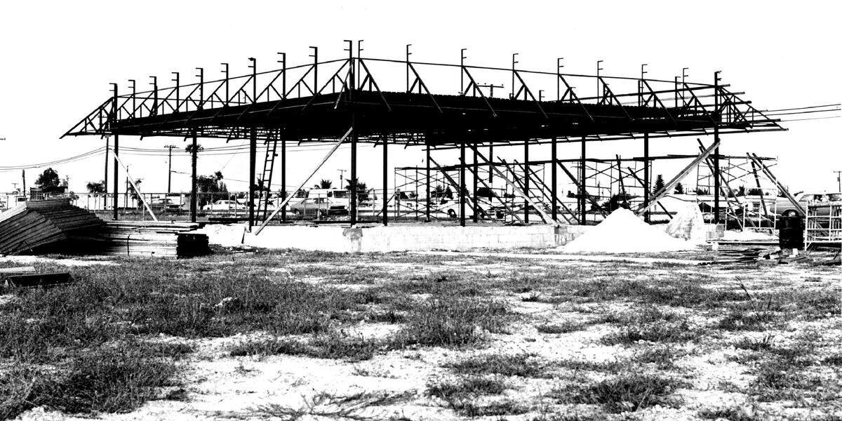 A Burger King under construction on State Road 7 in the Fort Lauderdale area in 1971.