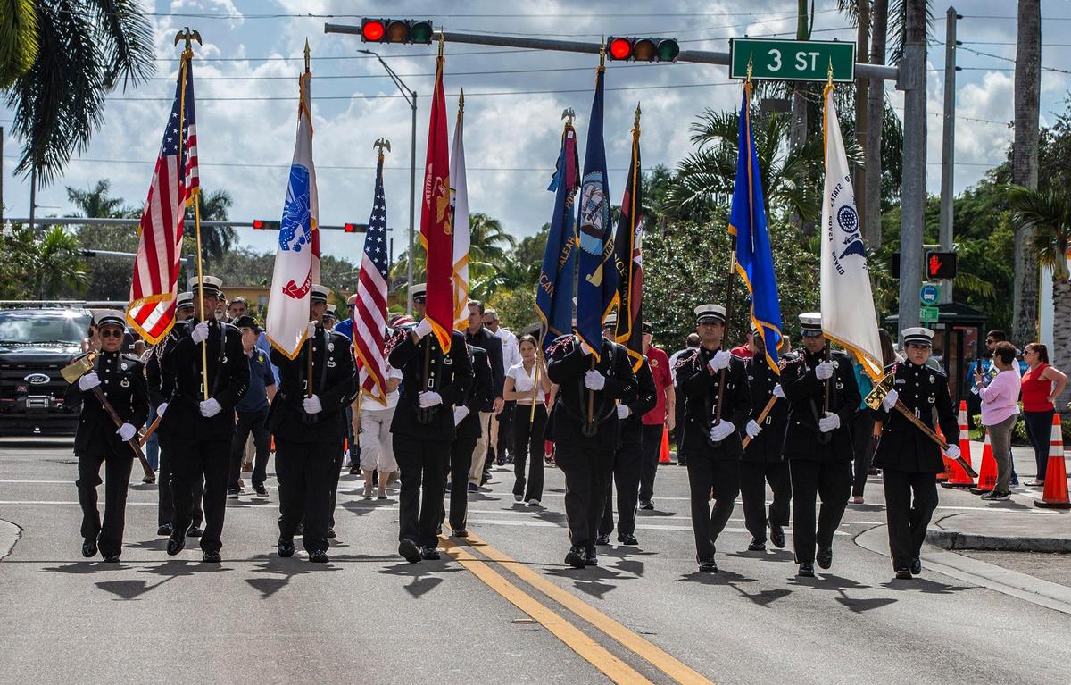 The Hialeah Fire Department Honor Guard led the city of Hialeah’s Veterans Day Parade as part of the city’s Veterans Day ceremony held at Veterans Park on Friday, Nov. 11, 2022.
