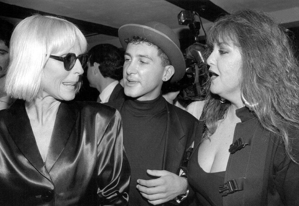 Designer Barbara Hulanicki, left, in an undated photo in South Beach with Michael Reese and Angela Rodriguez 