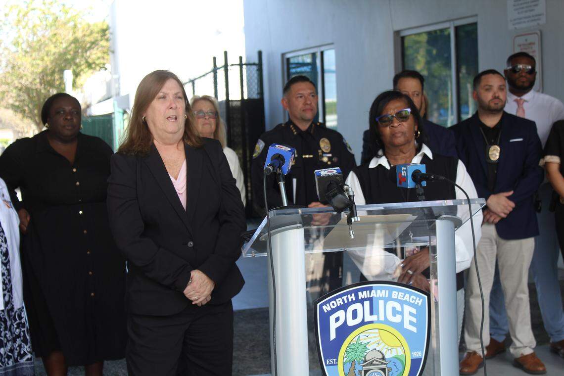 North Miami Beach Det. Denham Pamela (left) and Det. Yvette Darden (right) divulge details in the cold case investigation that lead to an arrest in the 2015 murder of Annex Jean.
