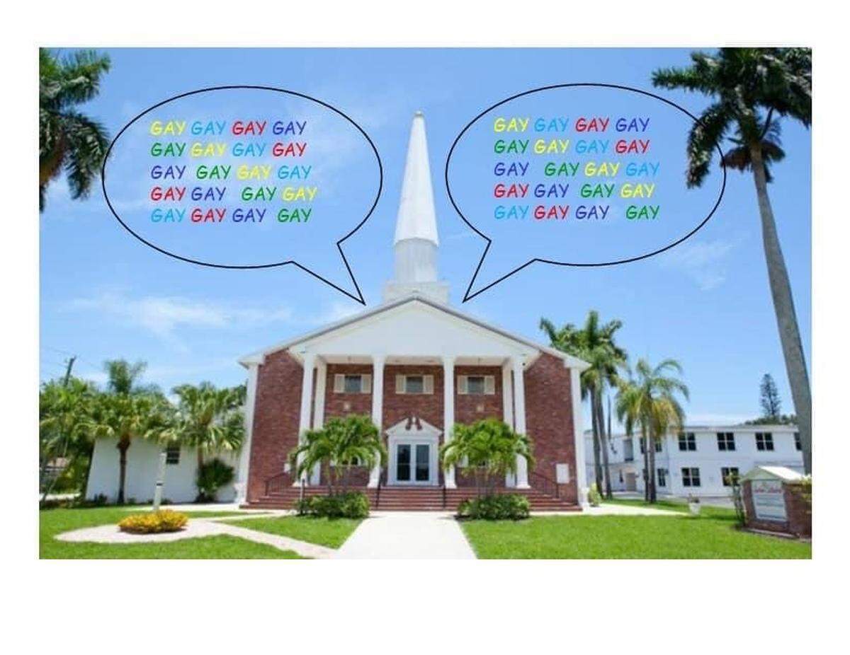Picture of a postcard sent to Gov. Ron DeSantis by Sunshine Cathedral.