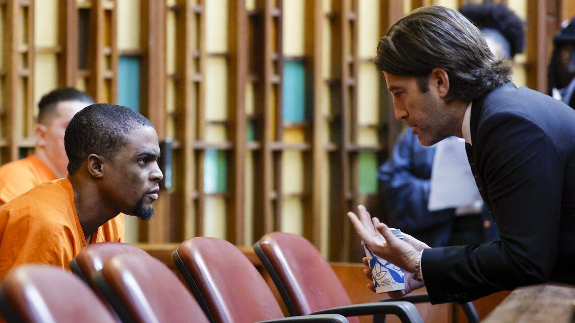 Julius Bernstein, who was convicted of three counts of vehicular manslaughter in a fiery crash that killed a mother and her two daughters, is sentenced before Miami-Dade Circuit Court Judge Zachary James at the Richard E. Gerstein Justice Building in Miami, Florida, on Friday, January 23, 2026. The crash occurred on the 79th Street Causeway on June 27, 2022.