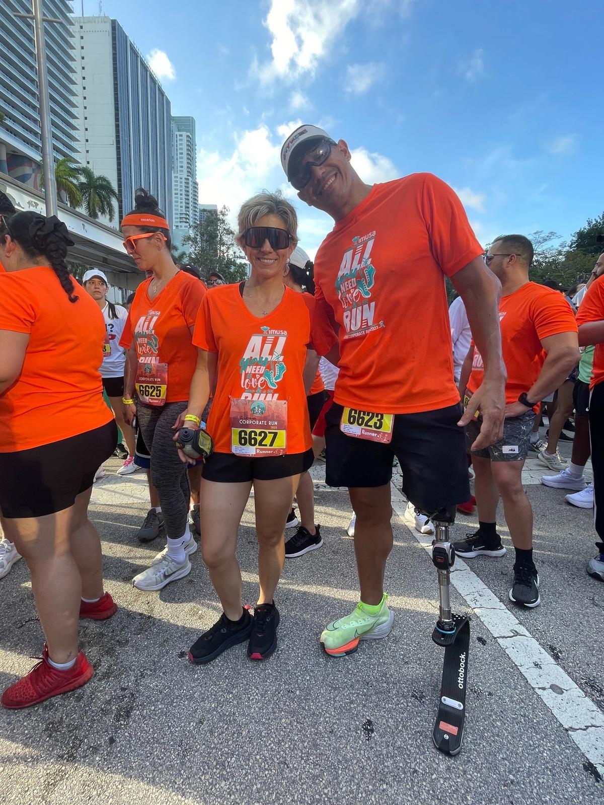 Maikol Monsalve, 44, before the 39th Lexus Miami Corporate Run.