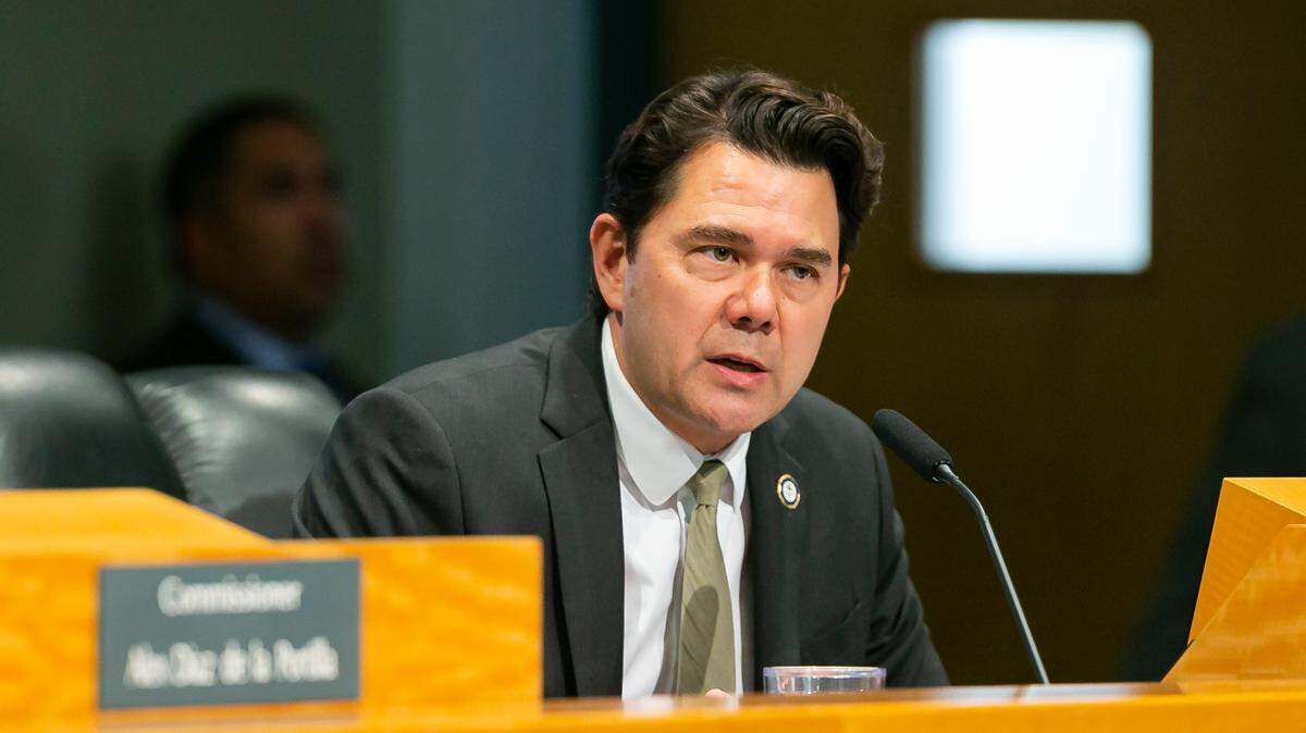 Commissioner Ken Russell speaks during a special meeting at Miami City Hall in Coconut Grove, Florida on Thursday, April 28, 2022. The meeting was held to discuss the Miami Freedom Park proposal.