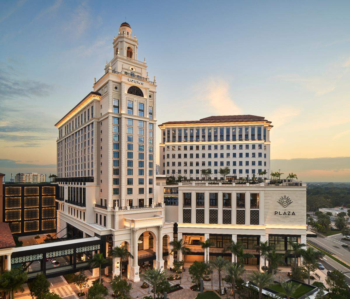 Aerial view of the Loews Coral Gables Hotel.