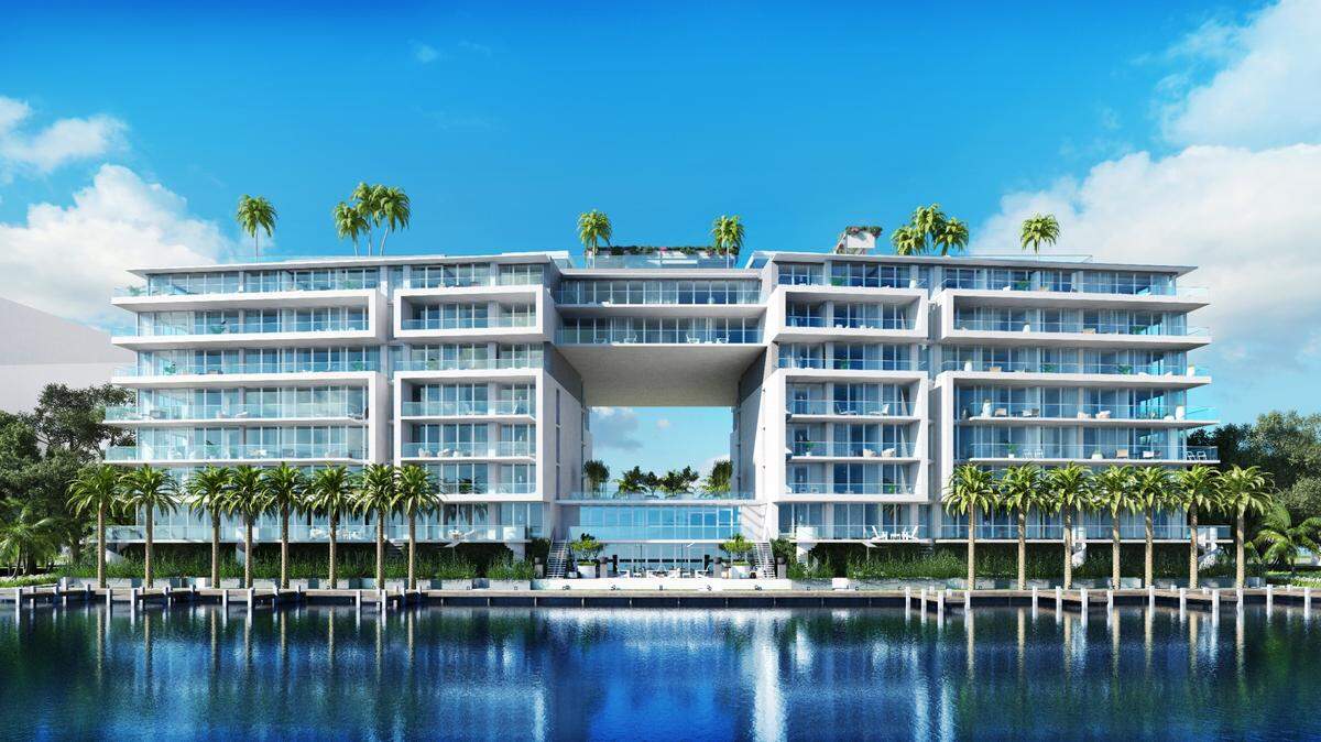 Bay Harbor Islands is slated for a new condominium project. It’s Ian Bruce Eichner’s second project in the Miami Beach area. Above: A rendering of the project.