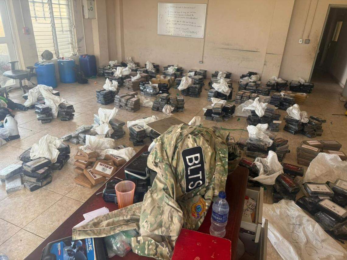 Haiti police say they seized 1,045 kilos of cocaine on Sunday, July 13, 2025 off the country’s northwest coast. The drugs have a street value of $32 million in the United States.