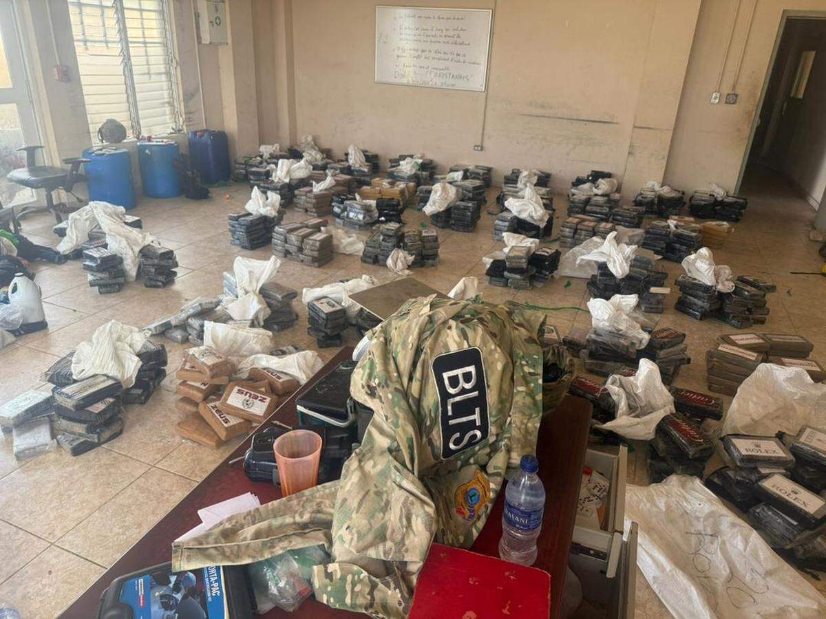 Haiti police say they seized 1,045 kilos of cocaine on Sunday, July 13, 2025 off the country’s northwest coast. The drugs have a street value of $32 million in the United States.