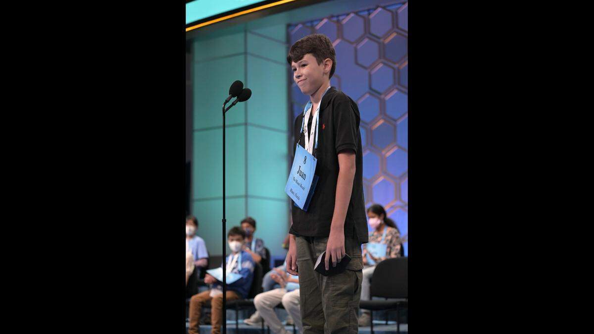 Juan Rondeau, a Westminster Christian School seventh-grader, made it to the quarterfinal round of the Scripps National Spelling Bee held May 31-June 2.