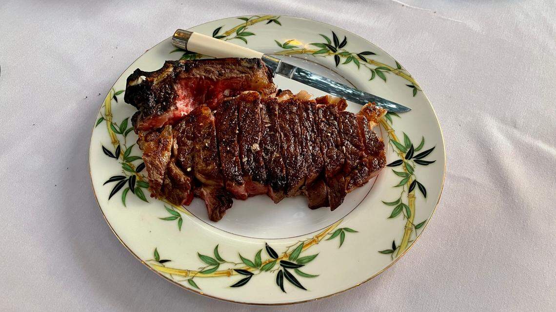 Kansas City style strip steak at Sunny’s Steakhouse